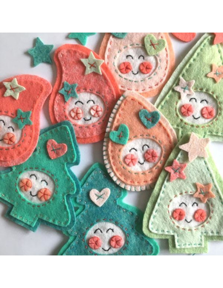 Kit de fieltro de Navidad kawaii