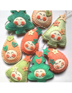 Kit de fieltro de Navidad kawaii 2