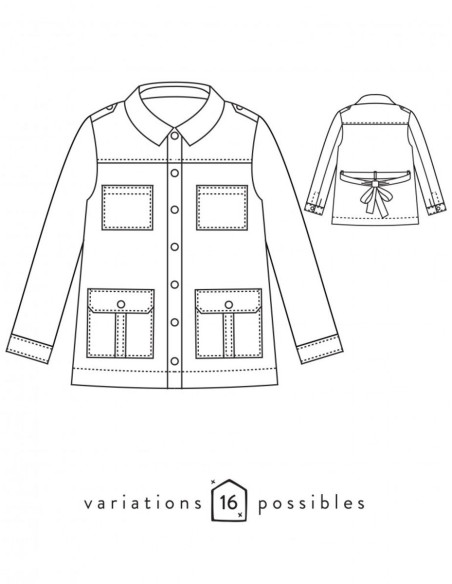 Patrón de chaqueta Tempo - Atelier Scämmit