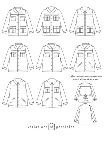 Patrón de chaqueta Tempo - Atelier Scämmit