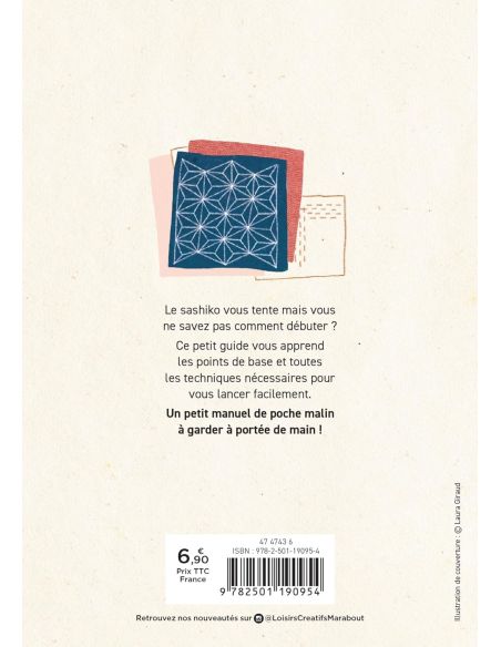 Livre mon p'tit cours de poche - Le Sashiko