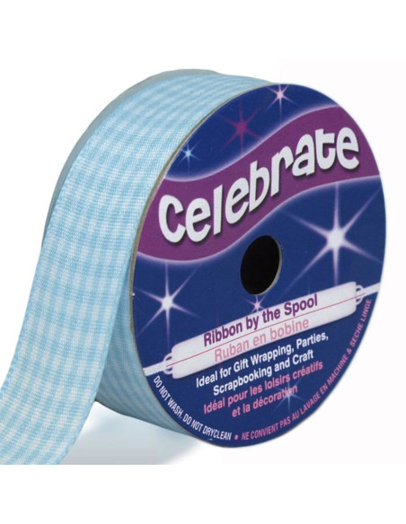 Cinta Vichy Celebrate azul cielo - 20 mm x 4 metros