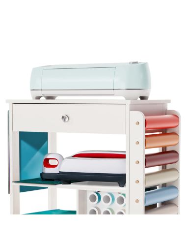 Meuble mobile pour vinyle et machine de découpe Crafit Beegrid R23