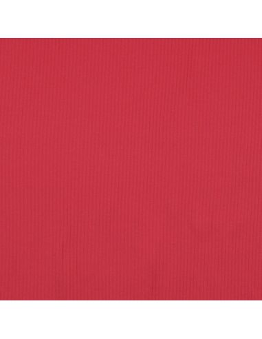Tejido de punto de algodón acanalado - Rojo