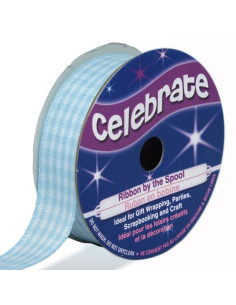 Cinta Vichy Celebrate azul cielo - 15 mm x 4 metros