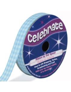 Cinta Vichy Celebrate azul cielo - 9 mm x 5 metros