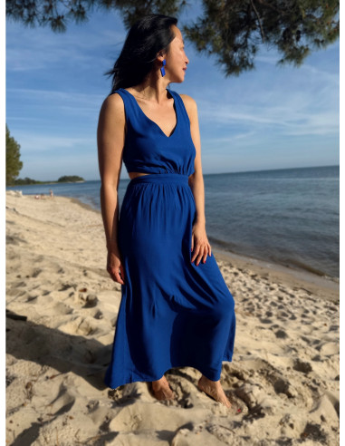 Tissu crêpe de viscose Bleu klein - My Dress Made
