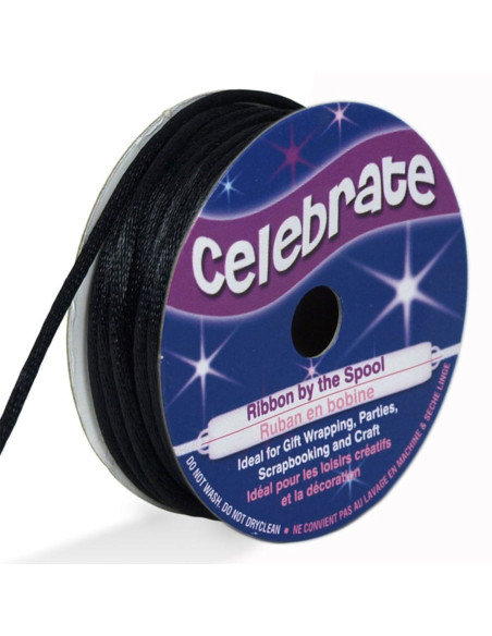 Cordón lurex Celebrate negro - 1.6 mm x 8 metros
