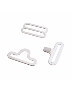 Juego de 100 clips de corbata de moño - Plata 2