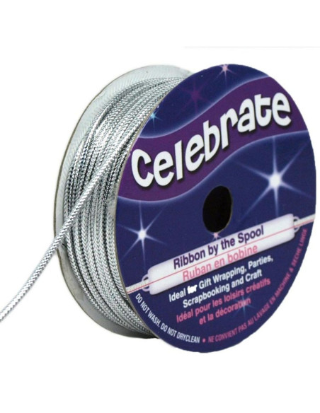 Cordón lurex Celebrate plata - 1.6 mm x 8 metros