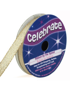 Cinta metalizada Celebrate oro claro - 7 mm x 6 metros