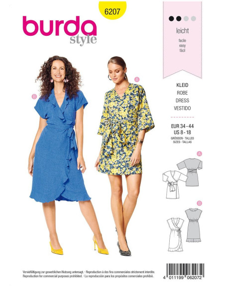 Patrón de vestido - Burda 6207