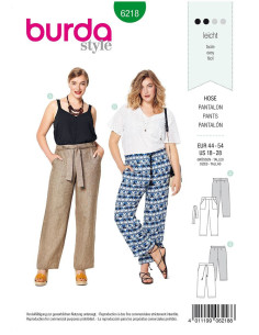 Patrón de pantalón - Burda 6218
