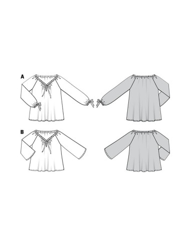 Patrón de blusa - Burda 6227