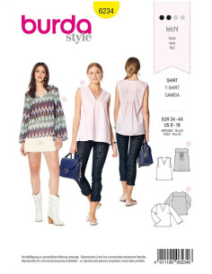 Patrón de blusa - Burda 6234