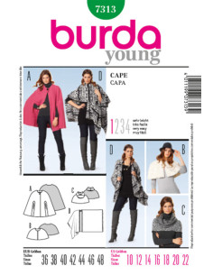 Patrón de capa - Burda 7313