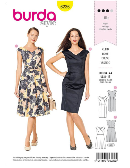 Patrón de vestido - Burda 6236