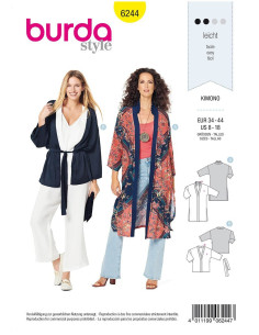 Patrón de kimono - Burda 6244
