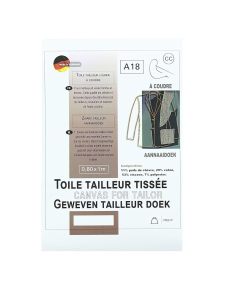 Tela de sastre tejida para coser - 0,80 x 1,00 m