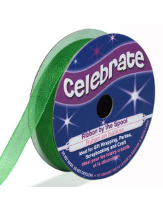 Cinta de organza Celebrate verde oscuro - 9 mm x 8 m