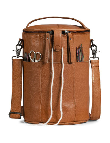 Bolsa de almacenamiento de cuero para tejido Muud Saturn XL - Whisky