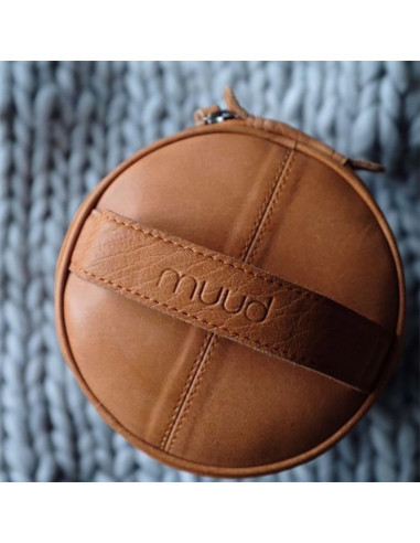 Bolsa de almacenamiento de cuero para tejido Muud Saturn XL - Whisky