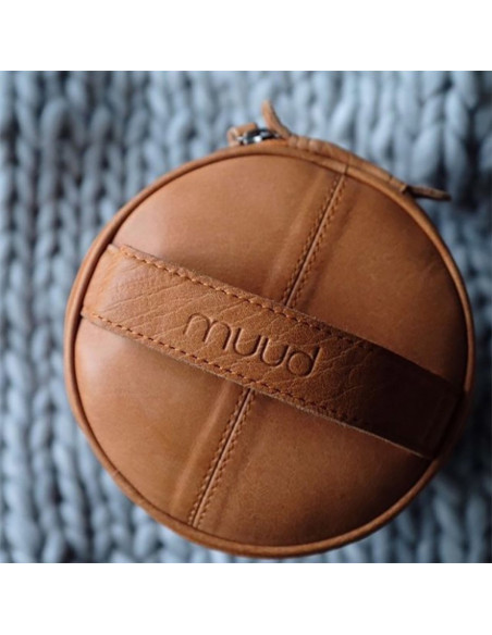 Bolsa de almacenamiento de cuero para tejido Muud Saturn XL - Whisky