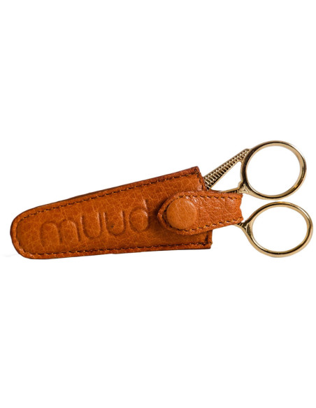 Funda de protección de cuero para tijeras de bordar Muud Espoo - Whisky