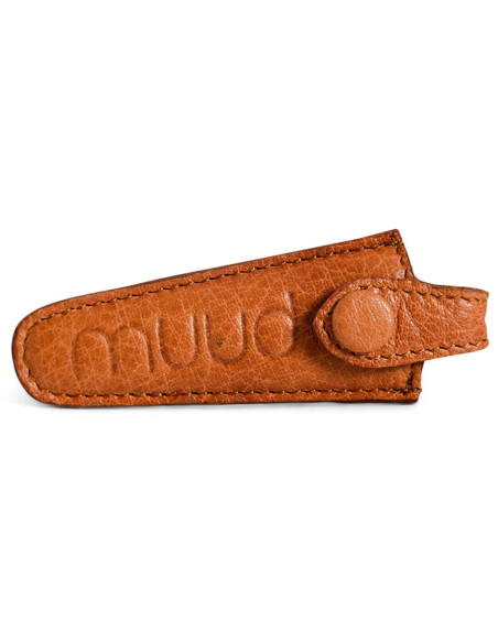 Funda de protección de cuero para tijeras de bordar Muud Espoo - Whisky