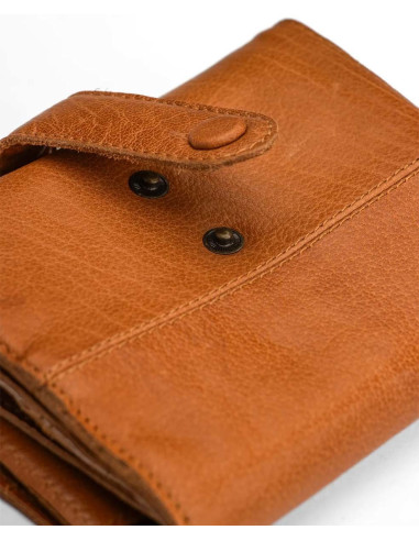 Estuche de almacenamiento de cuero para agujas circulares Muud Stockholm - Whisky