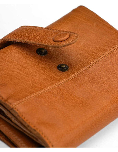 Estuche de almacenamiento de cuero para agujas circulares Muud Stockholm - Whisky