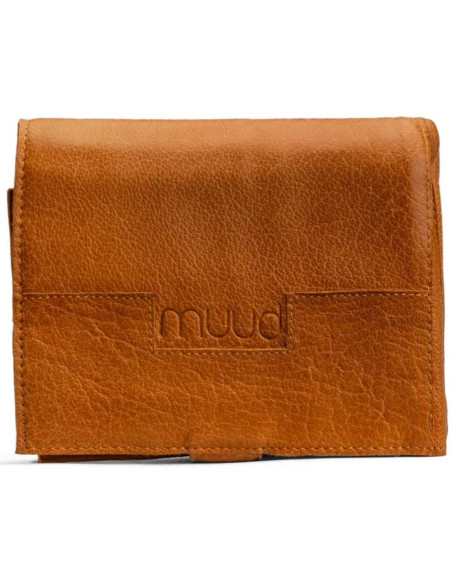 Estuche de almacenamiento de cuero para agujas circulares Muud Stockholm - Whisky