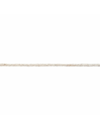 Cordón de algodón macramé 3 mm natural