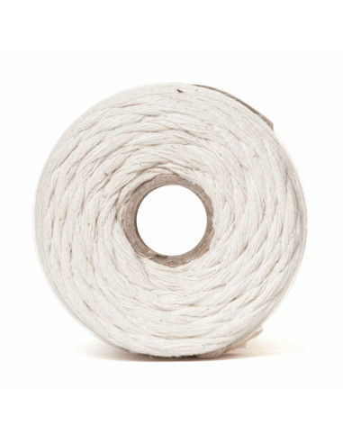 Cordón de algodón macramé 5 mm natural
