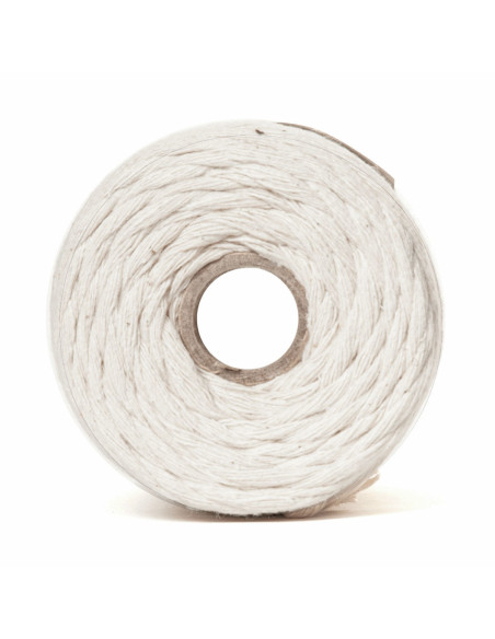 Cordón de algodón macramé 5 mm natural
