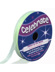 Cinta de organza Celebrate verde claro - 6 mm x 8 m