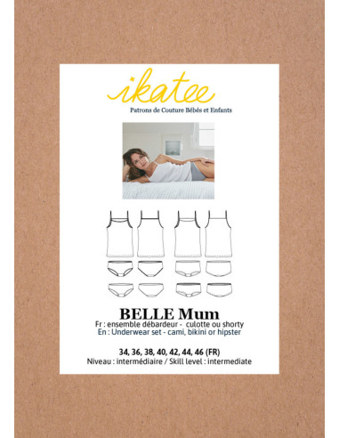 Patrón de lencería femenina Belle - Ikatee