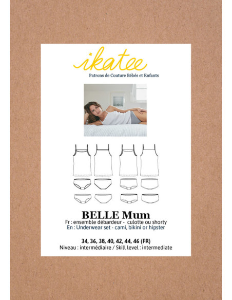 Patrón de lencería femenina Belle - Ikatee