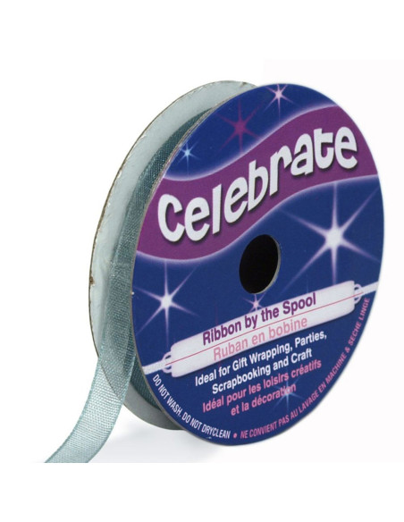Cinta de organza Celebrate gris - 6 mm x 8 m