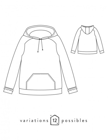 Patrón de sudadera Icone - Atelier Scämmit