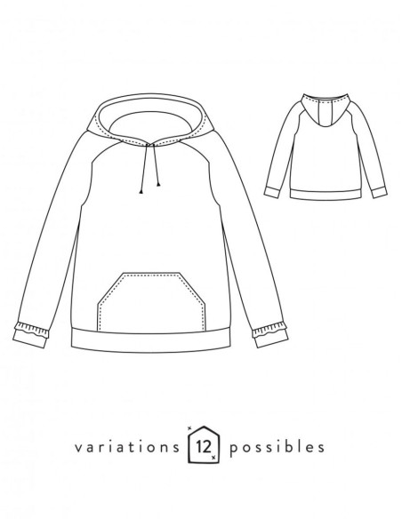 Patrón de sudadera Icone - Atelier Scämmit