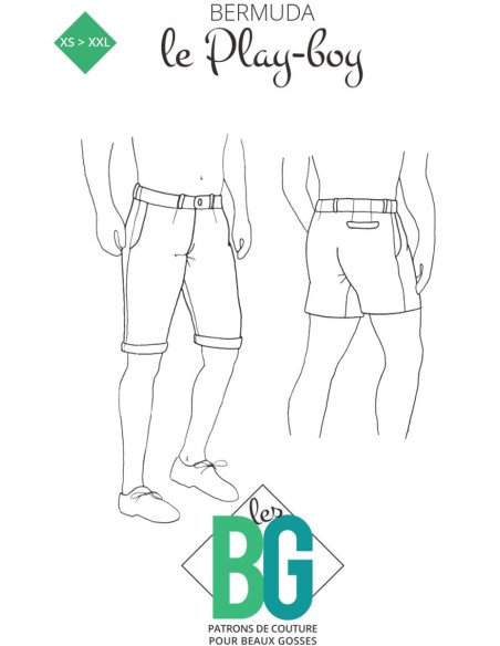 Patrón de bermuda para hombre El Playboy - Los BG