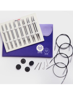 Kit de agujas circulares para tejer KnitPro Deluxe Nova Metal