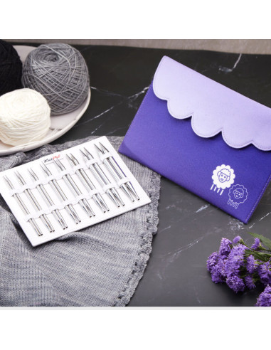 Kit de agujas circulares para tejer KnitPro Deluxe Nova Metal