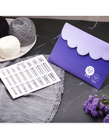 Kit de agujas circulares para tejer KnitPro Deluxe Nova Metal