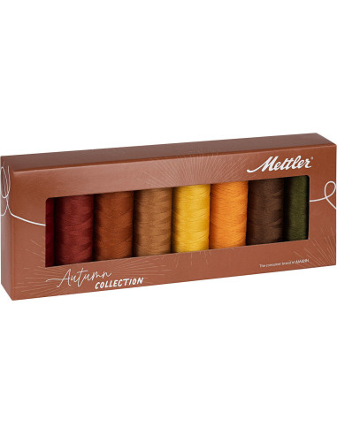 Estuche de 8 hilos de coser de poliéster 200m Autumn Mettler ®