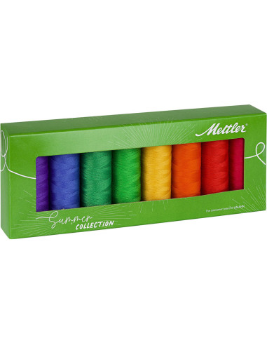 Estuche de 8 hilos de coser de poliéster 200m Summer Mettler ®