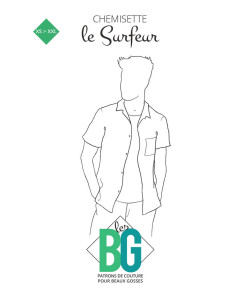 Patrón de camisa de hombre Le Surfeur - Les BG
