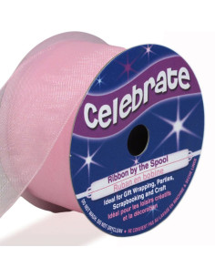 Cinta de organza Celebrate rosa - 32 mm x 5 m