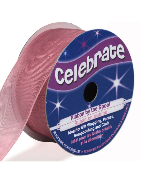 Cinta de organza Celebrate rosa viejo - 25 mm x 5 m
